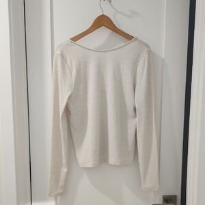 Madewell Ribbed Long Sleeve Top - Cream